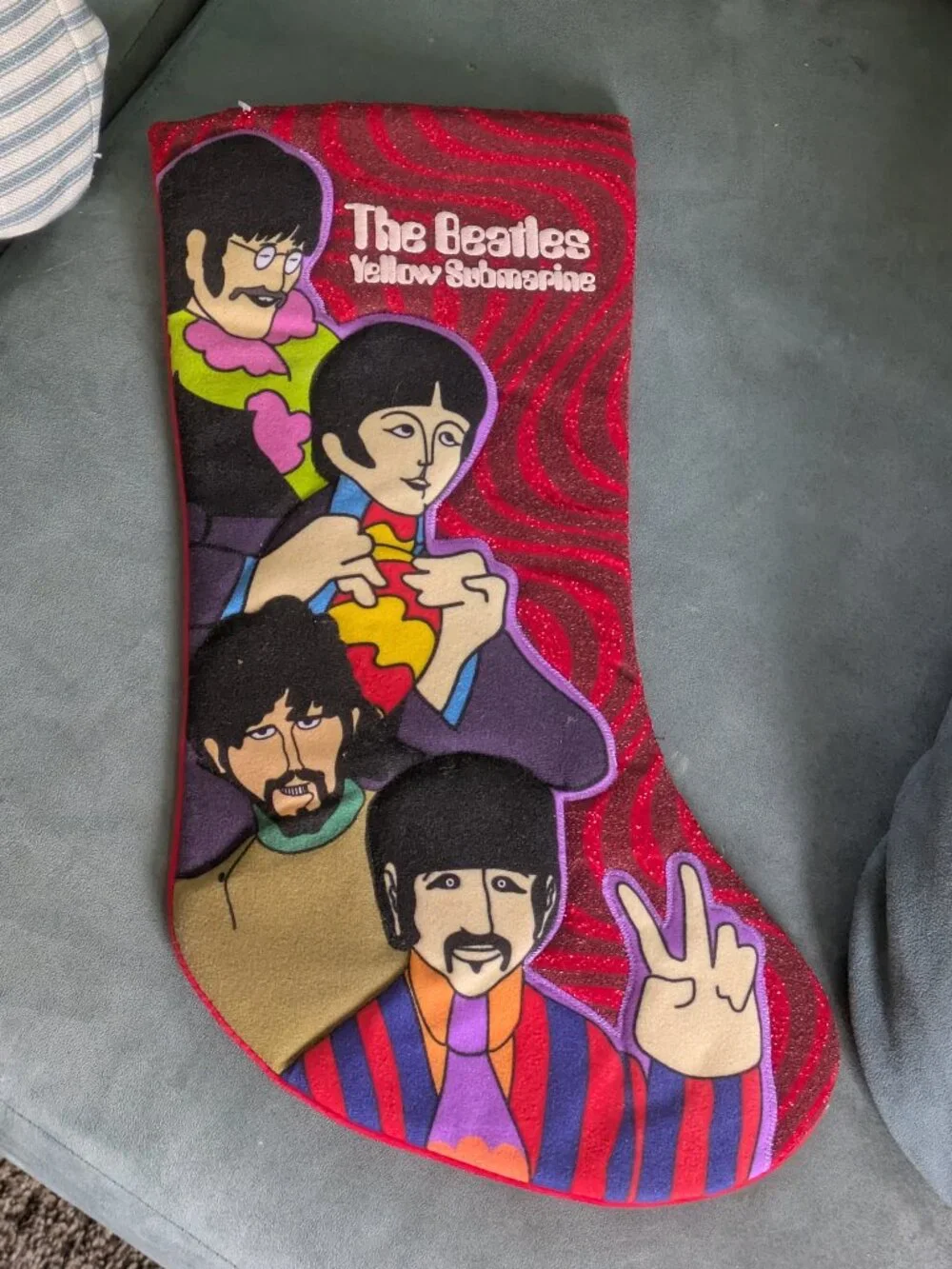 The Beatles Yellow Submarine Christmas stocking
